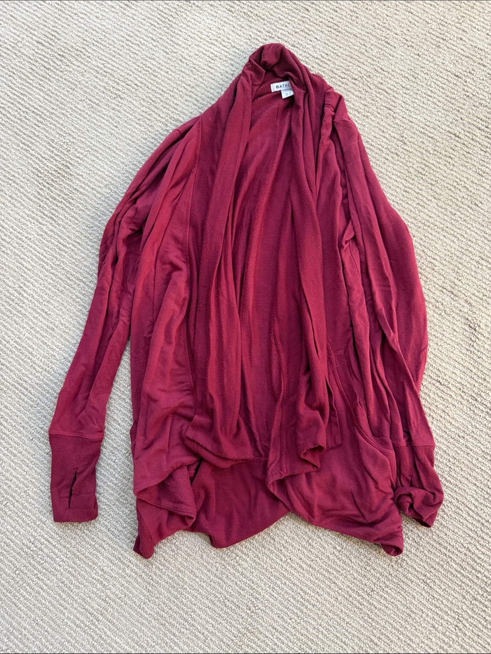 Athleta Open Front Pranayama Wrap - Red